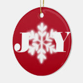 Kerst Vreugde personaliseren minimalistische elega Keramisch Ornament (Links)