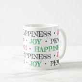 Kerst Vreugde Vrede Geluk Koffiemok (Voorkant rechts)