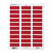 Kerst Vreugde Vrede Liefde Custom Rood Etiket (Full Sheet)