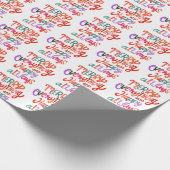 Kerst Vrolijk Alles Gelukkig Altijd Modern Cadeaupapier (Hoek)