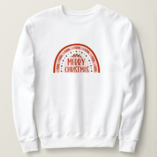 Kerst, vrolijk en helder, vrolijk, modern, retro t trui