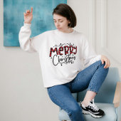 Kerst, vrolijk en helder, vrolijk, modern, retro t trui