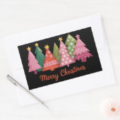 Kerst Vrolijk Kerstbomen Vakantie Preppy Rechthoekige Sticker (Envelop)