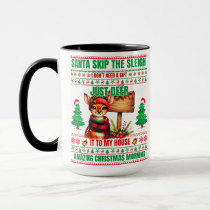 Kerst Vrolijk kerstcadeau voor herten Mok
