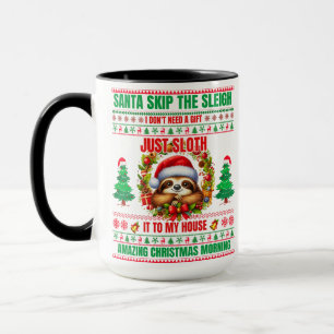 Kerst Vrolijk Kerstcadeau voor Kerst Luiaard Mok