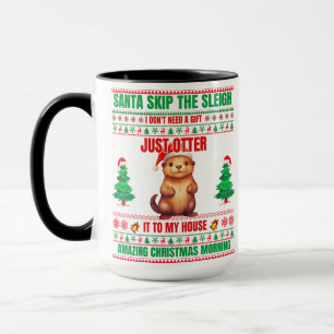 Kerst Vrolijk kerstcadeau voor kerst otter Mok