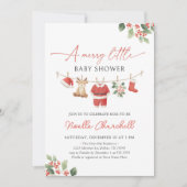 Kerst Vrolijk klein Baby shower Kaart (Voorkant)