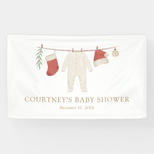 Kerst Vrolijk klein Baby shower Spandoek