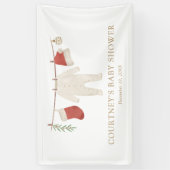 Kerst Vrolijk klein Baby shower Spandoek (Verticaal)