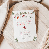 Kerst Vrolijk Klein Baby shower Uitnodiging