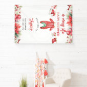 Kerst Vrolijk klein Baby shower Welkomstbord Spandoek (Insitu)