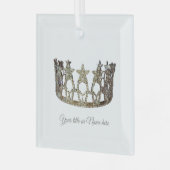 Kerst VS Pageant als Crown Glass Glas Ornament (Voorkant links)