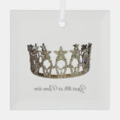Kerst VS Pageant als Crown Glass Glas Ornament (Achterkant)