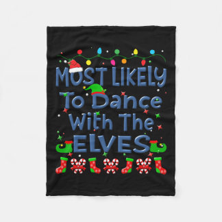 Kerst waarschijnlijk om te dansen met de familie E Fleece Deken