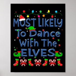 Kerst waarschijnlijk om te dansen met de familie E Poster