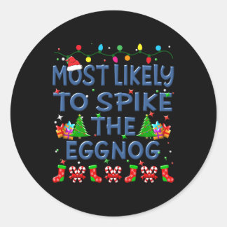 Kerst waarschijnlijk piek de eierpunkfamilie K Ronde Sticker