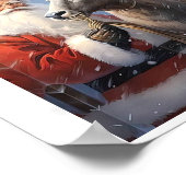 Kerst Wallart kaarten geschenken sticker servies Poster (Hoek)