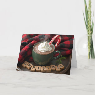 Kerst warm cacaodrank feestdagen kaart