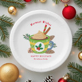 Kerst warme chocolade cacaobeker  papieren bordje