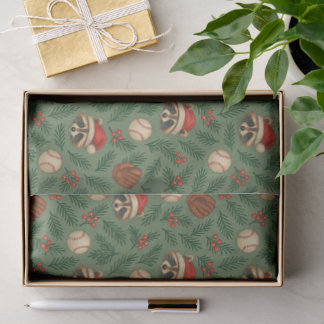 Kerst Wasbeer Honkbal Tissuepapier