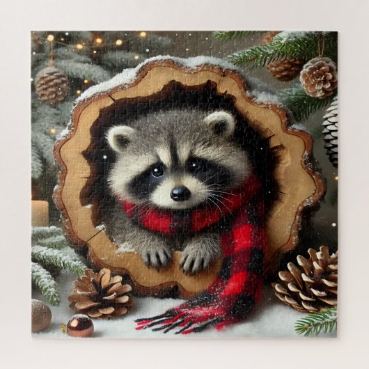 Kerst Wasbeer Puzzel (Verticaal)