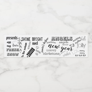 Kerst Water Fles Label leuke woorden partij gunst Waterfles Etiket