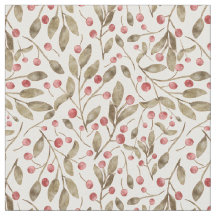 Kerst Waterverf bessen en botanicals