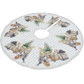 Kerst Waterverf Boho Gnomen Kerstboom Rok (Gekanteld)