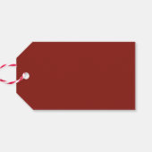 Kerst Waterverf Botanical 3 Foto Cadeaulabel (Achterkant Horizontaal)