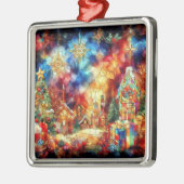 Kerst Waterverf Glas in lood Ornament (Links)