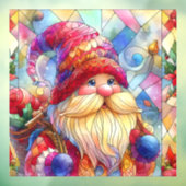 Kerst Waterverf Glas in lood Venster Cling Raamsticker (Vel 3)