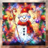 Kerst Waterverf Glas in lood Venster Cling Raamsticker (Vel 2)