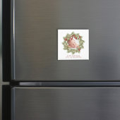 Kerst Waterverf groen krans bladeren Magneet