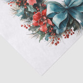 Kerst Waterverf krans met Holly Tissuepapier (Detail)