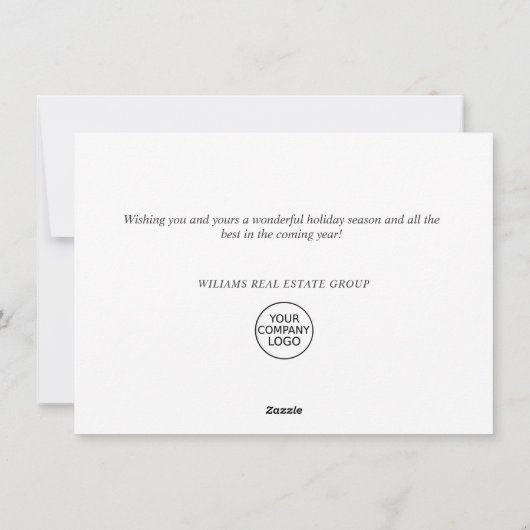 Kerst Waterverf Mistletoe Corporate Groet Feestdagenkaart (Achterkant)