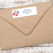 Kerst Waterverf Ornamenten retour adres Etiket