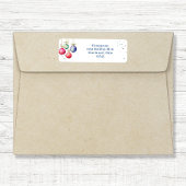 Kerst Waterverf Ornamenten retour adres Etiket