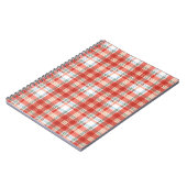 Kerst Waterverf Pattern Red Rustic Notitieboek (Linkerzijde)