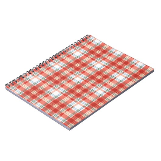 Kerst Waterverf Pattern Red Rustic Notitieboek (Linkerzijde)