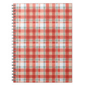 Kerst Waterverf Pattern Red Rustic Notitieboek (Voorkant)