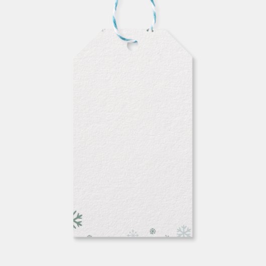 Kerst Waterverf Pijnbomen Gift Label Cadeaulabel (Achterkant)