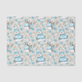 Kerst waterverf sneeuwpop Vakantie party tissue Tissuepapier (Voorkant)