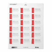 Kerst Waterverf Stripe Aangepaste Adresetiketten Etiket (Full Sheet)