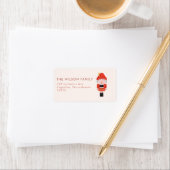 Kerst Waterverf Vrolijk Kerstmis Adres Etiket (Insitu)