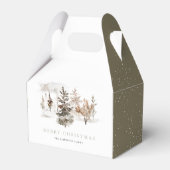 Kerst Waterverf Winter Landschap Favoriet Box Bedankdoosjes (Voorkant Zijde)