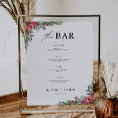 Kerst Wedding Bar Menu Sign Sjabloon Poster