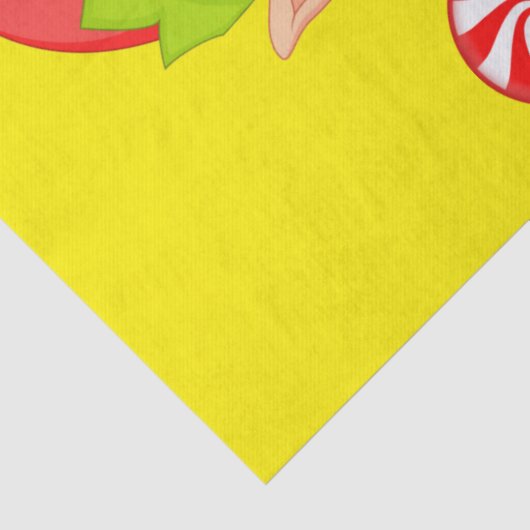 Kerst Weefsel Papier Elf Pepermunt (Detail)