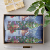 Kerst Weefsel papier wrap met Sint Bernard kunst (Geschenk)
