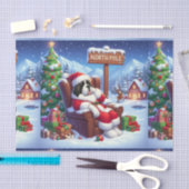 Kerst Weefsel papier wrap met Sint Bernard kunst (Craft)