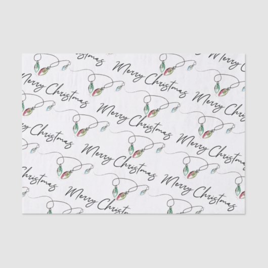 Kerst Weefselpapier Moderne Lichtdraad Tissuepapier (Voorkant)